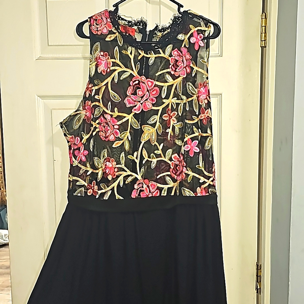 3X Skirt inside of dress See-through top DRESS! BEAUTIFUL